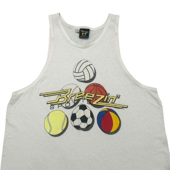Breezin’ All Sports Vintage 90’s Graphic Tank Top - Picture 2 of 4